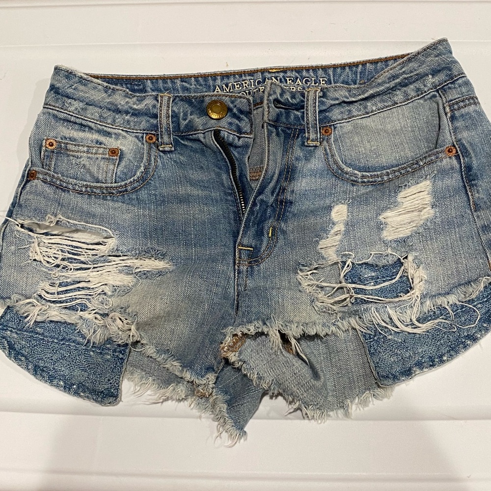 American Eagle High Rise Festival Jean Shorts